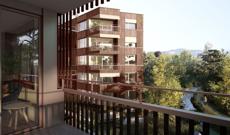 <p> Balkon mit Blick auf Bach</p><p>Bild © Doro Dietz</p>