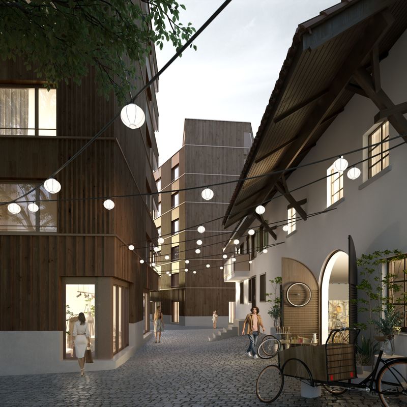 <p> Gasse mit denkmalgeschütztem Bauernhaus</p><p>Bild © Doro Dietz</p>